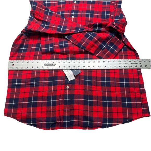 Club Room Men’s XXL Red Blue‎ Button Flannel Shirt Hiking Outdoor NWT (264) - Picture 5 of 6